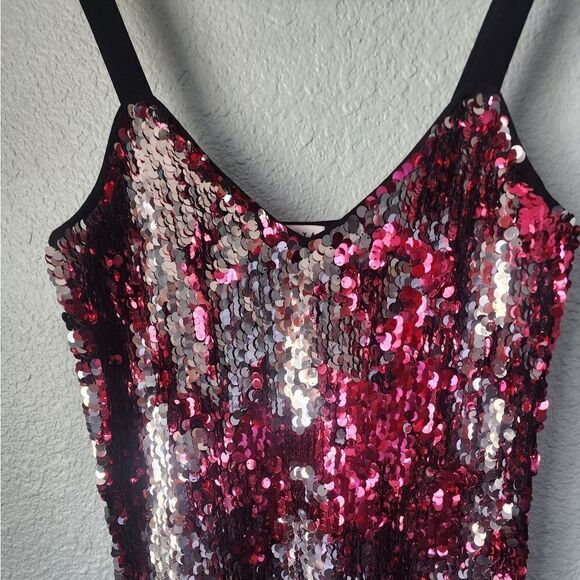 Tanya Taylor Becca Dress in Hot Pink sequins - Picture 6 of 16
